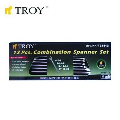 TROY 21512 Kombine Anahtar Takımı (12 Parça, 6-22mm)