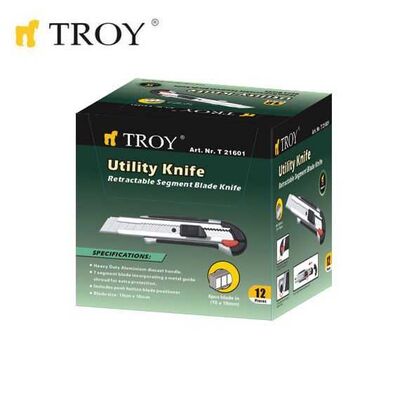 TROY 21601 Professional Box Cutter, 100x18mm