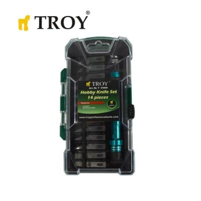 TROY 21604 Hobi Maket Bıçağı Seti, 14 Parça - 3
