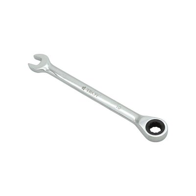 TROY 21710 Combination Wrench with Ratchet, 10mm - 1