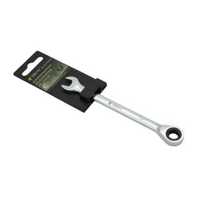 TROY 21710 Combination Wrench with Ratchet, 10mm - 2