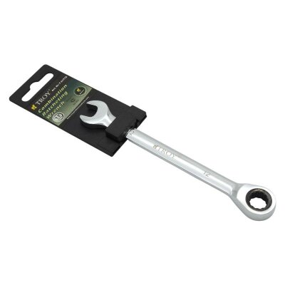 TROY 21712 Combination Wrench with Ratchet, 12mm - 2