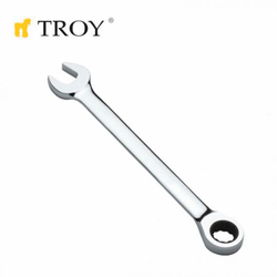 TROY 21714 Combination Wrench with Ratchet, 14mm - 3