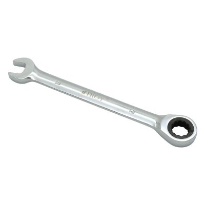 TROY 21714 Combination Wrench with Ratchet, 14mm - 1
