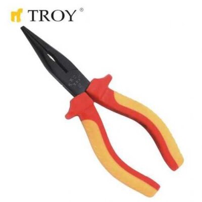 TROY 21816 Long-Nose Pliers 1000V VDE, 160mm - 2