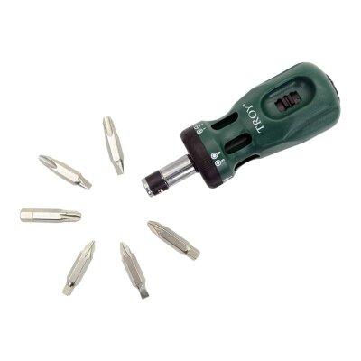 TROY 22006 Bits Uçlu Cırcırlı Topaç Tornavida Seti - 5