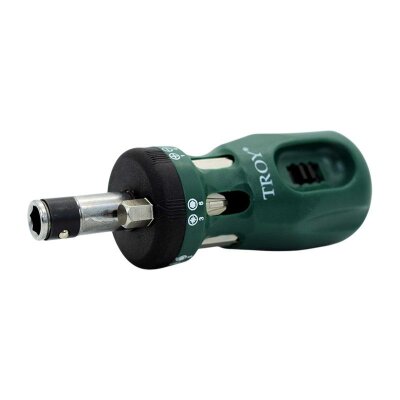 TROY 22006 Stubby Ratchet Bits Set - 4