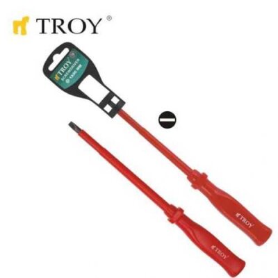 TROY 22121 Düz İzoleli Tornavida (4,0x185mm) - 4