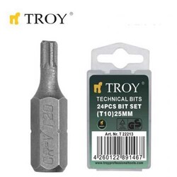 KAMPANYA - TROY 22213 Cr-V Bits Set, T10x25mm, 24 Pcs