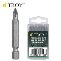 KAMPANYA - TROY 22222 Bits Uç Seti (PH2x50mm, 12Adet)