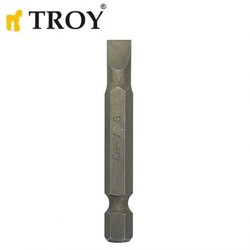 TROY 22228 Bits Uç Seti (Düz 6,0x50mm, 12Adet) - 2