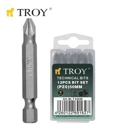 KAMPANYA - TROY 22231 Cr-V Bits Set, PZ2x50mm, 12 Pcs