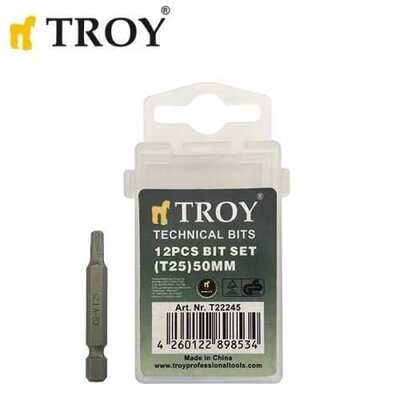 TROY 22245 Torx Bits Uç Seti (T 25x50mm) - 1