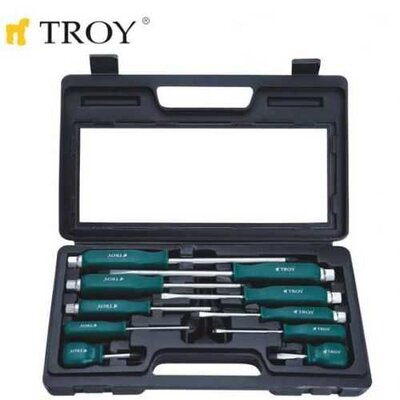 TROY 22307 Nut Headed Screwdriver Set, 10 Pcs - 1