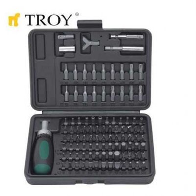 TROY 22309 Tornavida Bits Uç Seti, 101 Parça - 1