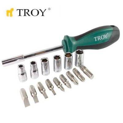 TROY 22316 Bits Uçlu Lokma Tornavida Seti, 16 Parça