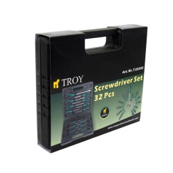 TROY 22332 Tornavida Bits Uç Seti, 32 Parça - 1