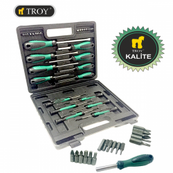 TROY 22332 Tornavida Bits Uç Seti, 32 Parça - 2