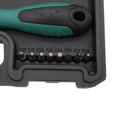 TROY 22332 Tornavida Bits Uç Seti, 32 Parça - 9