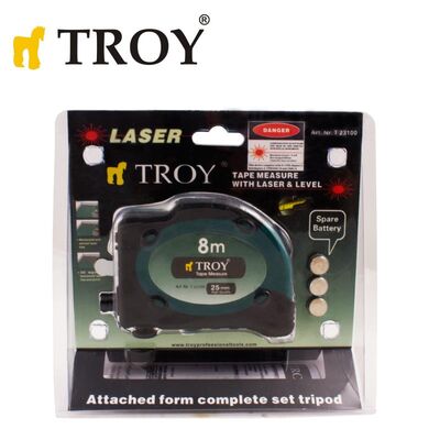 TROY 23100 Laser Tape Measure 7,5 x 25mm TROY 23100 Laser Tape Measure 7,5 x 25mm