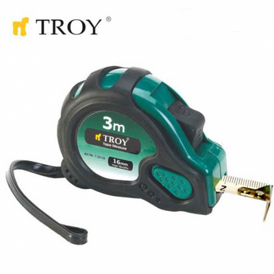 TROY 23124 Tape Measure, 3mx16mm TROY 23124 Tape Measure, 3mx16mm
