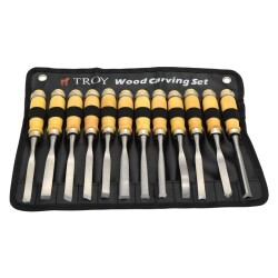 TROY 25004 Ahşap Oyma Bıçak Seti, 12 Parça - 15