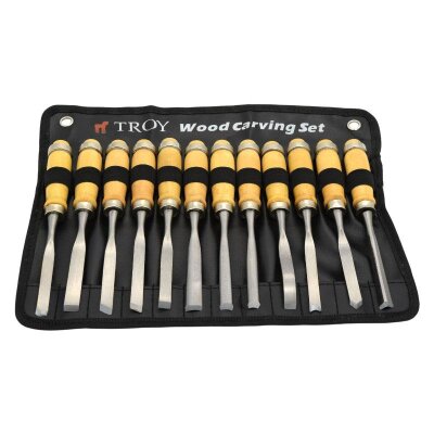 TROY 25004 Ahşap Oyma Bıçak Seti, 12 Parça - 15