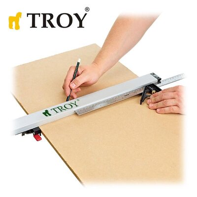 TROY 25005 Kıskaçlı Alüminyum Testere Kılavuzu, 60cm - 5