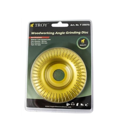 TROY 25070 Woodworking Angle Grinding Disc, 100mm - 3