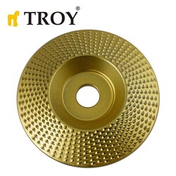 TROY - TROY 25072 Avuç Taşlamalar için Ahşap Törpü Diski, Konik, 100mm