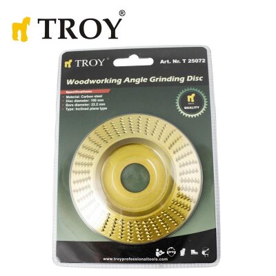 TROY 25072 Avuç Taşlamalar için Ahşap Törpü Diski, Konik, 100mm - 3