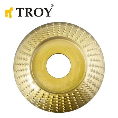TROY 25073 Avuç Taşlamalar için Ahşap Törpü Diski, Yarı Küre, 84mm - 1