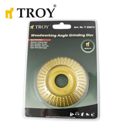 TROY 25073 Avuç Taşlamalar için Ahşap Törpü Diski, Yarı Küre, 84mm - 3