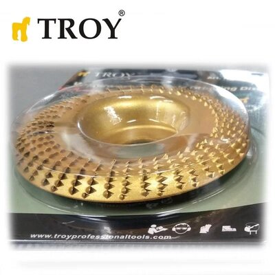 TROY 25074 Angle Grinder Wood Carving Disc, 125mm - 3