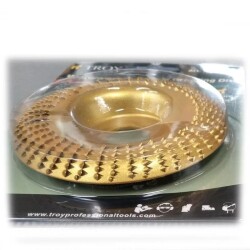 TROY 25074 Angle Grinder Wood Carving Disc, 125mm - 3