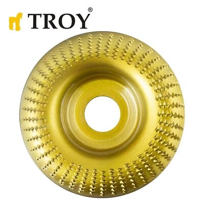 TROY 25074 Avuç Taşlama için Ahşap Aşındırıcı Törpü Diski, Toroidal, 125mm - 1