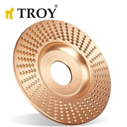 TROY 25075 Avuç Taşlama için Ahşap Aşındırıcı Törpü Diski, Düz Yassı, 125mm - 4