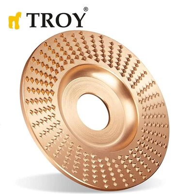 TROY 25075 Avuç Taşlama için Ahşap Aşındırıcı Törpü Diski, Düz Yassı, 125mm - 4