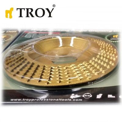 TROY 25076 Angle Grinder Wood Carving Disc, Trapezoidal, 125mm TROY 25076 Angle Grinder Wood Carving Disc, Trapezoidal, 125mm