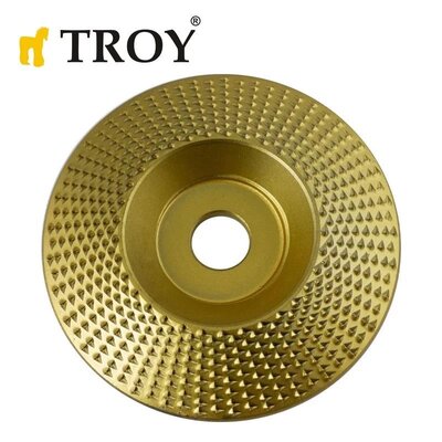 TROY 25076 Angle Grinder Wood Carving Disc, Trapezoidal, 125mm - 1