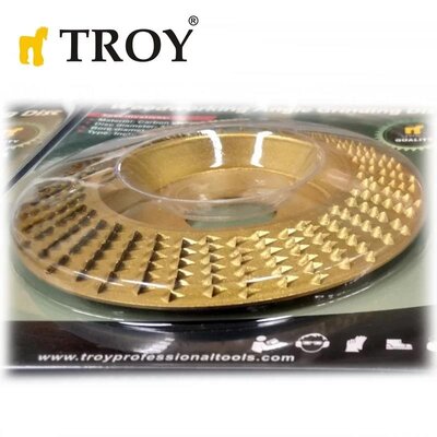 TROY 25076 Angle Grinder Wood Carving Disc, Trapezoidal, 125mm - 3
