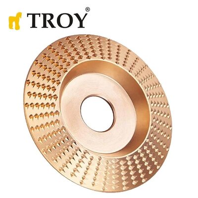TROY 25076 Angle Grinder Wood Carving Disc, Trapezoidal, 125mm - 4