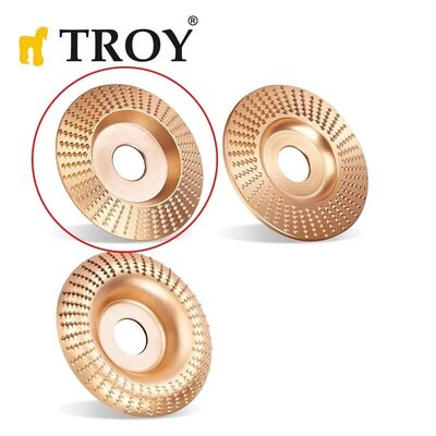 TROY 25076 Angle Grinder Wood Carving Disc, Trapezoidal, 125mm - 5