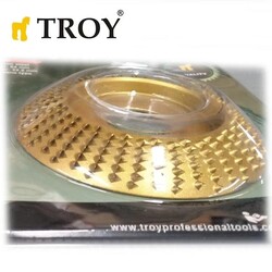 TROY 25077 Avuç Taşlama için Ahşap Aşındırıcı Törpü Diski, Yarı Küre, 125mm - 3