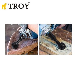 TROY 25081 Avuç Taşlama İçin Küresel Ahşap Zımpara, Öğütme Ucu, M14-30 - 3