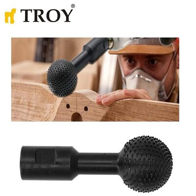 TROY 25082 Avuç Taşlama İçin Küresel Ahşap Zımpara, Öğütme Ucu, M14-40 TROY 25082 Avuç Taşlama İçin Küresel Ahşap Zımpara, Öğütme Ucu, M14-40