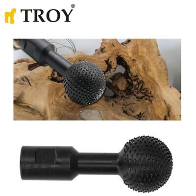 TROY 25082 Avuç Taşlama İçin Küresel Ahşap Zımpara, Öğütme Ucu, M14-40 TROY 25082 Avuç Taşlama İçin Küresel Ahşap Zımpara, Öğütme Ucu, M14-40