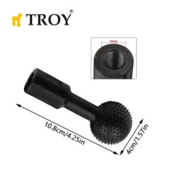TROY 25082 Avuç Taşlama İçin Küresel Ahşap Zımpara, Öğütme Ucu, M14-40 - 2