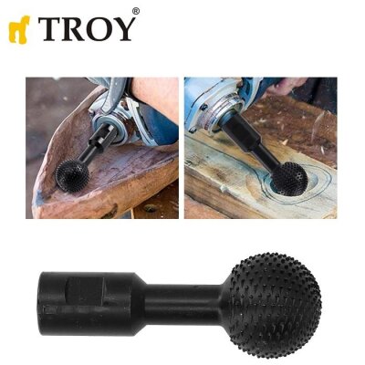 TROY 25082 Avuç Taşlama İçin Küresel Ahşap Zımpara, Öğütme Ucu, M14-40 - 4