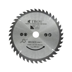 TROY 25204 Wood cutting circular saw blade - 40 teeth 255 mm - 1